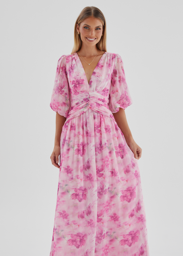 Aubree Maxi Dress - Watercolour Floral