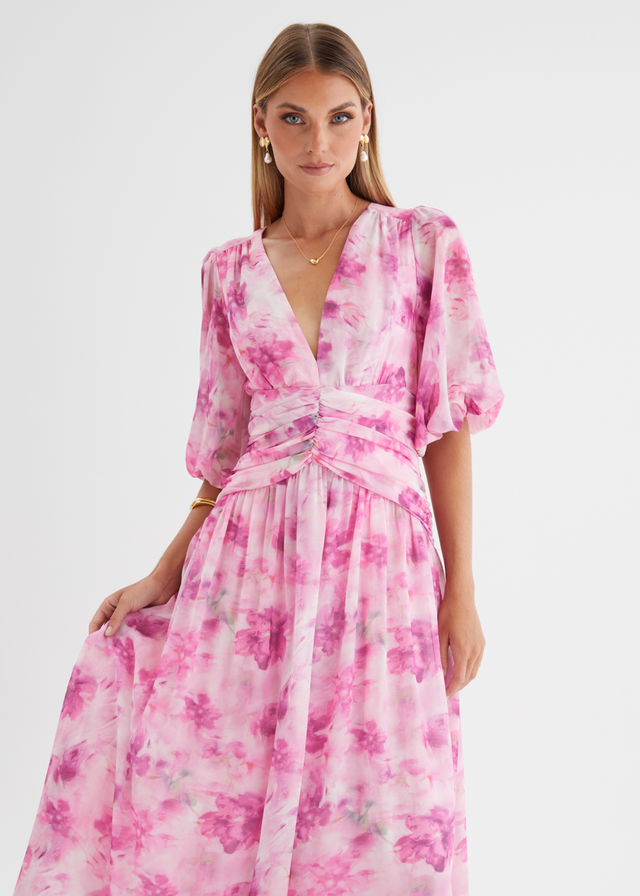 Aubree Maxi Dress - Watercolour Floral
