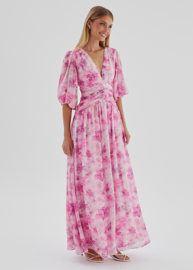 Aubree Maxi Dress - Watercolour Floral