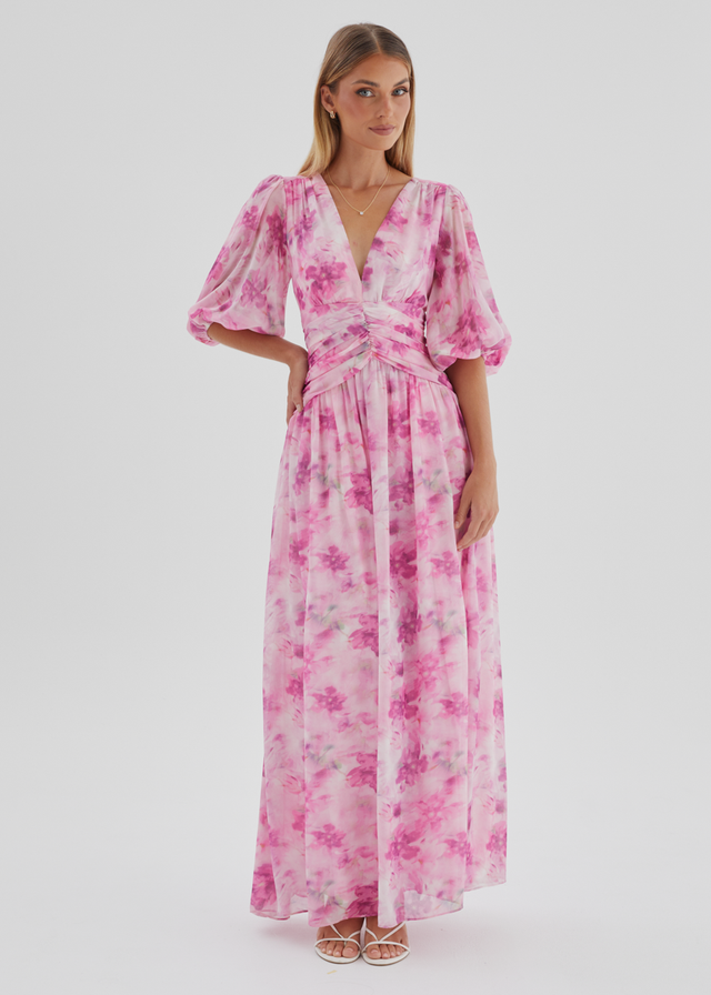 Aubree Maxi Dress - Watercolour Floral