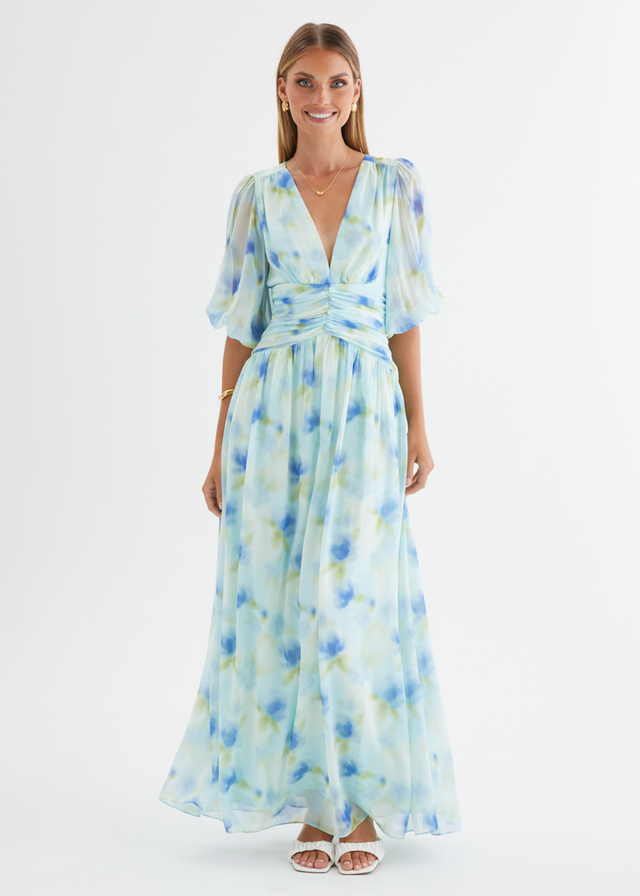 Aubree Maxi Dress - Ocean Flora