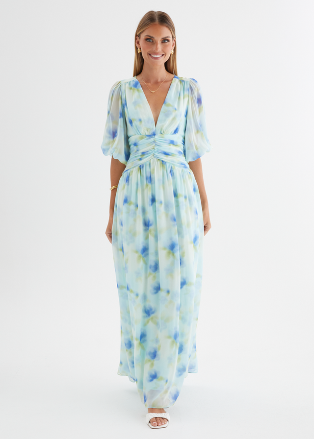 Aubree Maxi Dress - Ocean Flora
