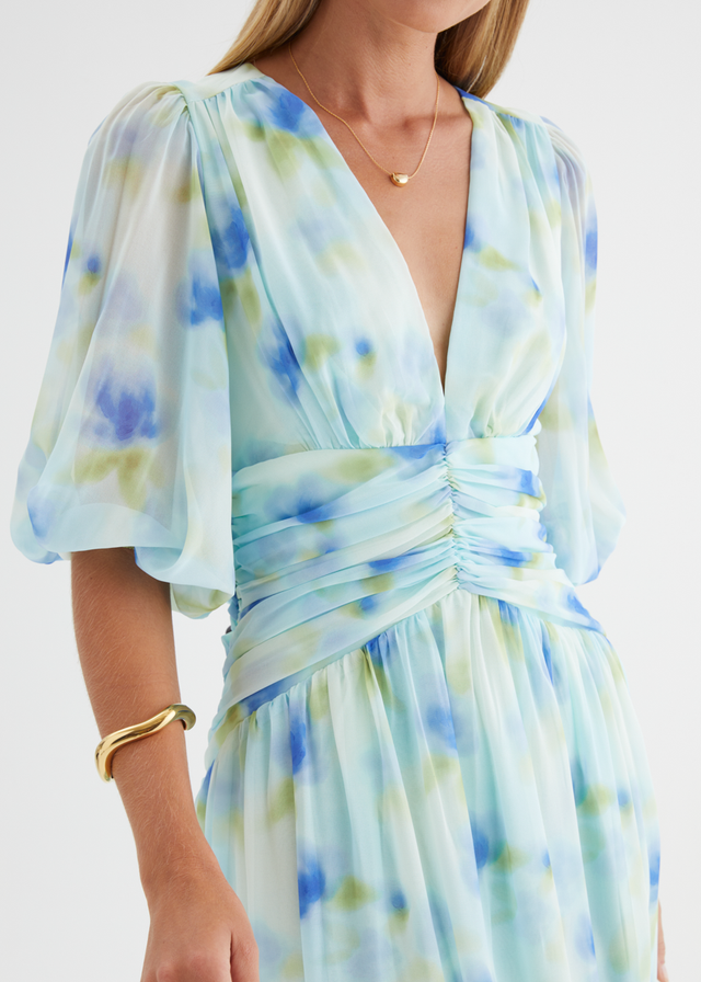 Aubree Maxi Dress - Ocean Flora