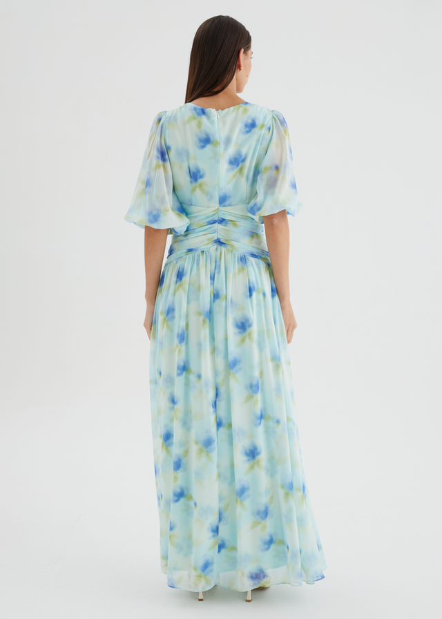 Aubree Maxi Dress - Ocean Flora