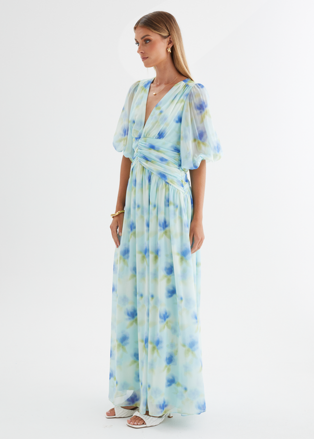 Aubree Maxi Dress - Ocean Flora
