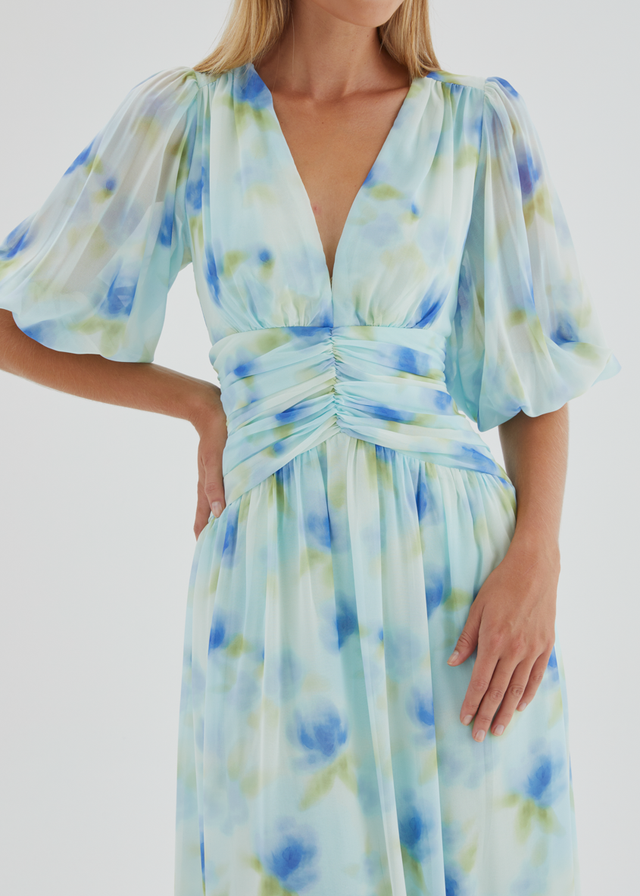 Aubree Maxi Dress - Ocean Flora