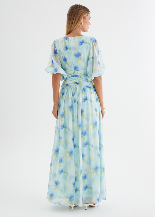 Aubree Maxi Dress - Ocean Flora