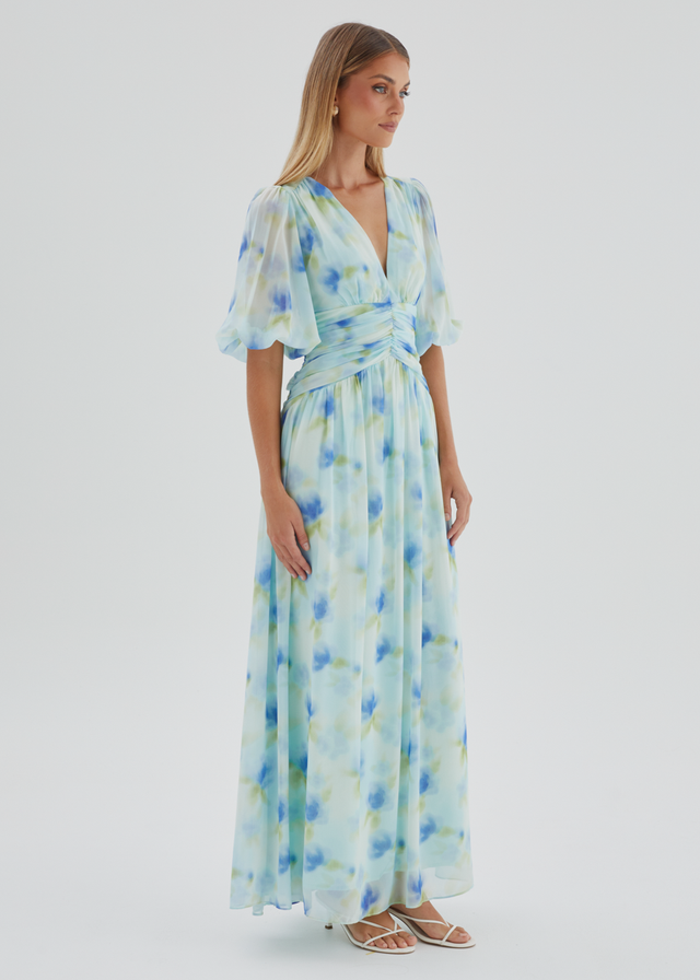Aubree Maxi Dress - Ocean Flora