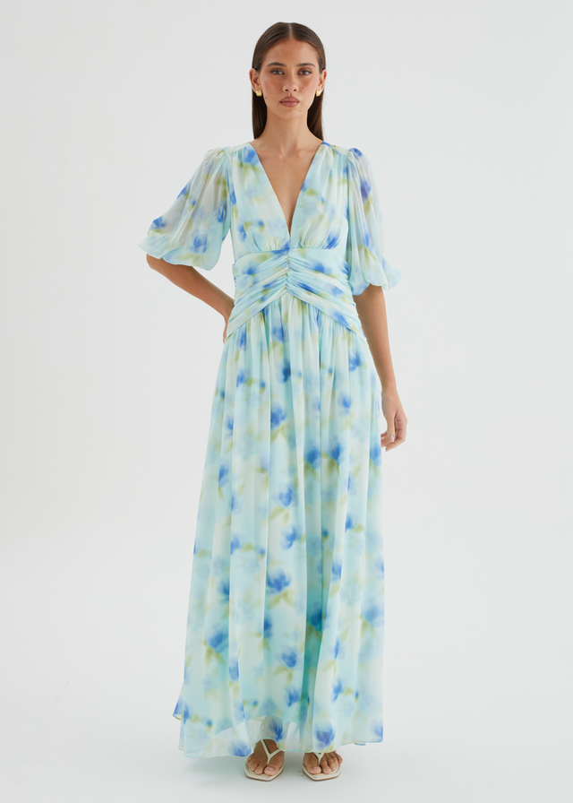 Aubree Maxi Dress - Ocean Flora