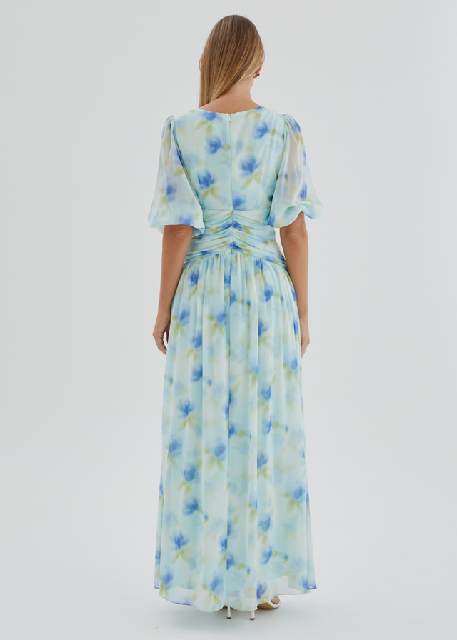Aubree Maxi Dress - Ocean Flora