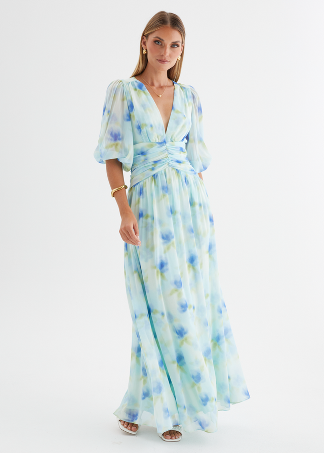 Aubree Maxi Dress - Ocean Flora