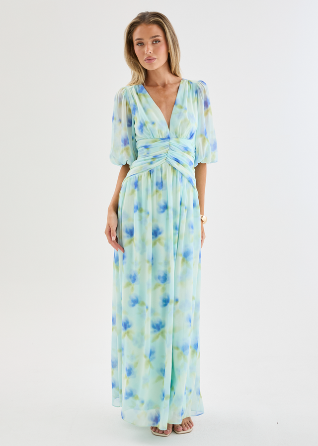 Aubree Maxi Dress - Ocean Flora