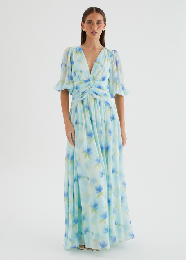 Aubree Maxi Dress - Ocean Flora