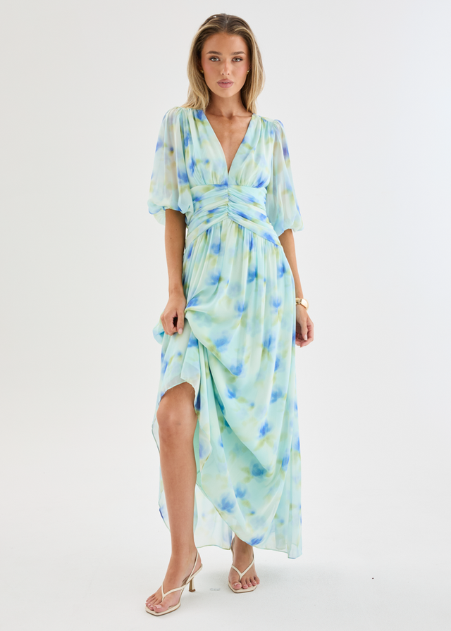 Aubree Maxi Dress - Ocean Flora