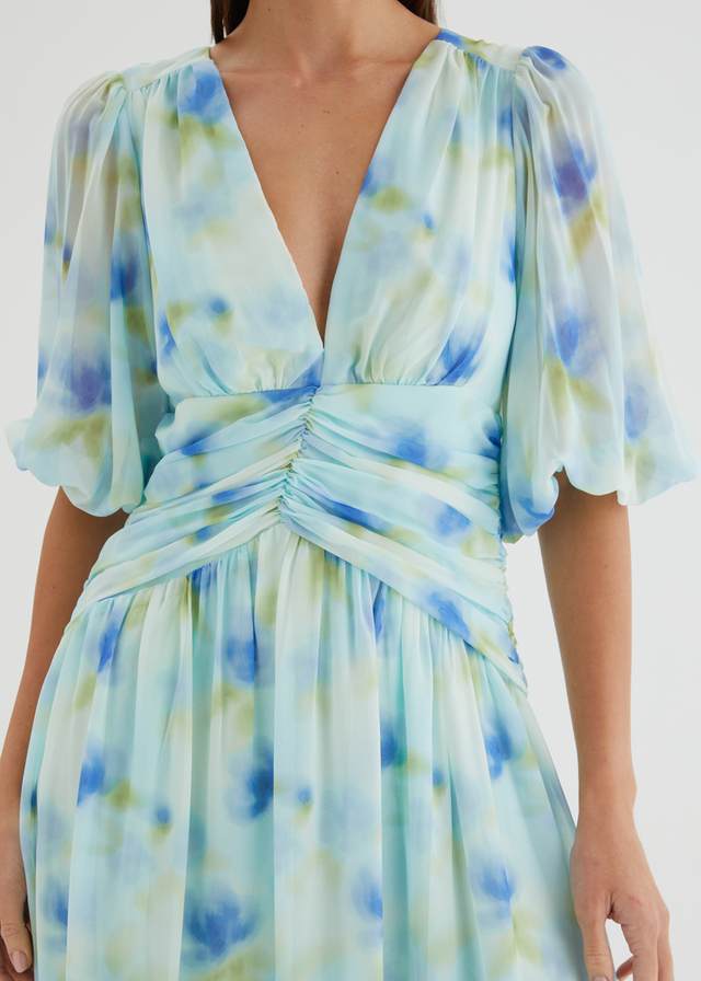 Aubree Maxi Dress - Ocean Flora