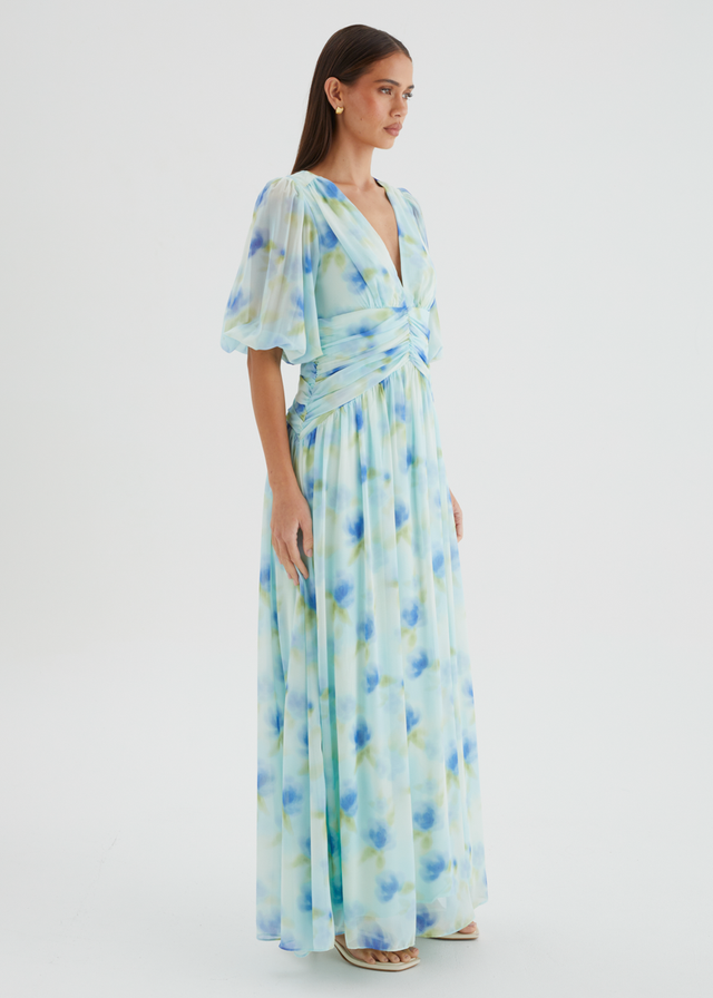 Aubree Maxi Dress - Ocean Flora