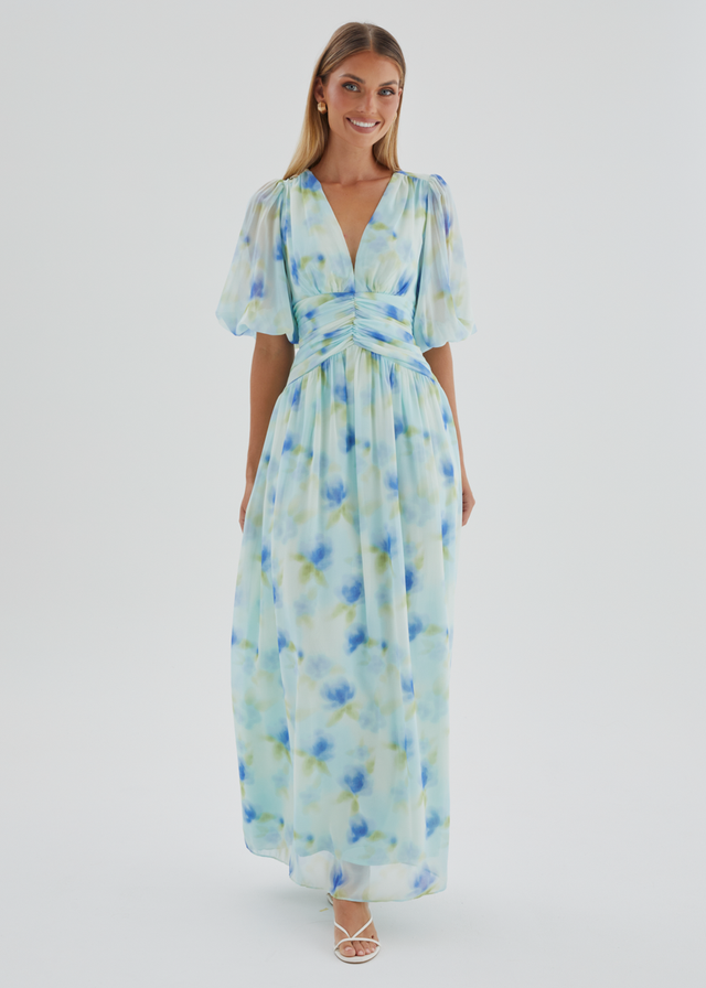 Aubree Maxi Dress - Ocean Flora