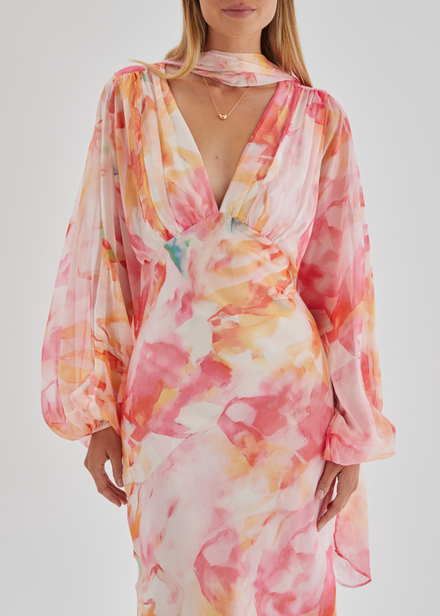 Mayflower Midi Dress - Ruby Splash