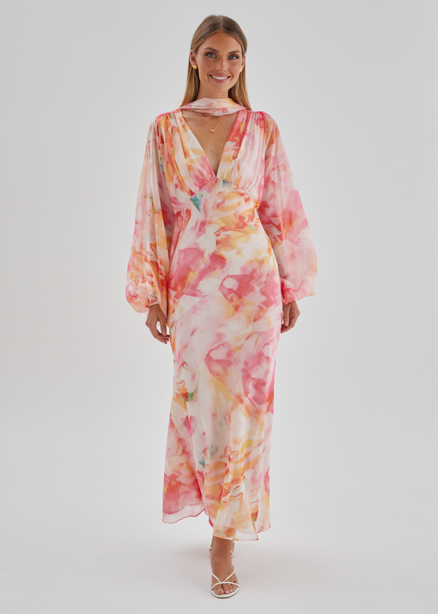 Mayflower Midi Dress - Ruby Splash