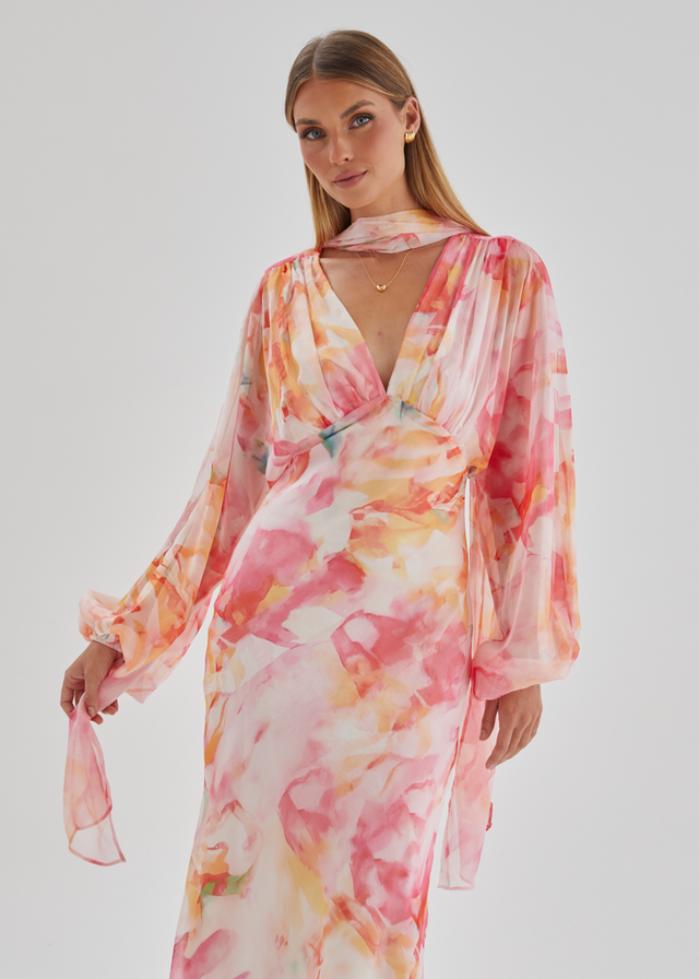 Mayflower Midi Dress - Ruby Splash