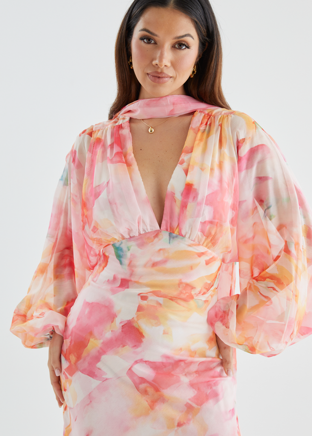 Mayflower Midi Dress - Ruby Splash