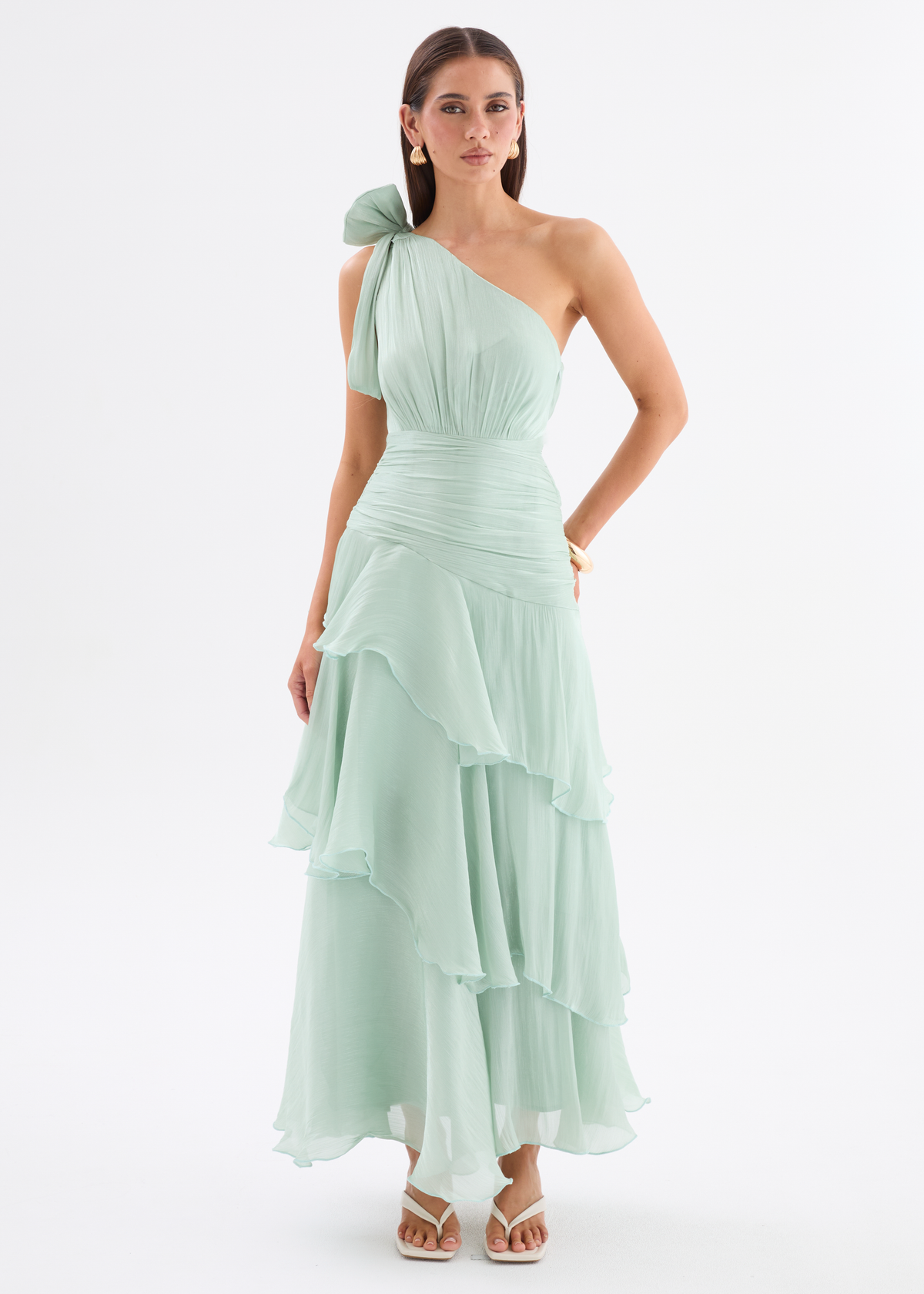 green cocktail dress australia One Shoulder Maxi Mint Dress Dresses Online Shop Maxi Dresses Pilgrim Clothing Bridesmaid dress Size:XLarge (Fits size US 14-16/UK 18-20)(Bust 44-50 in; Waist 42-46 in; Hip 50-54 in) holidays dresses for women Aquamarine Birthstone Inspired Prom