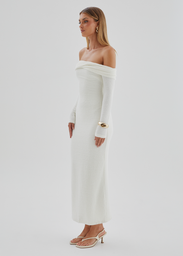 Ace Off Shoulder Maxi Dress - Cream