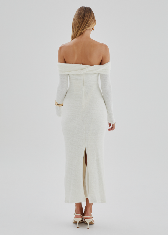 Ace Off Shoulder Maxi Dress - Cream