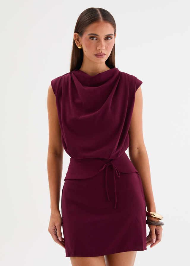 Eleanor Mini Dress - Boysenberry