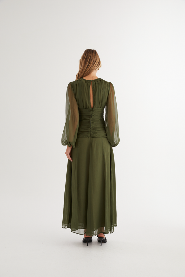 Green Long Sleeve Dresses Gingham & Heels Green Long Sleeve Dresses Gingham & Heels