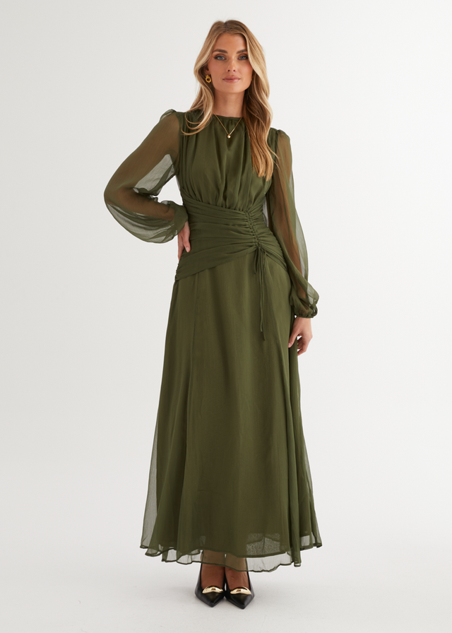 Green Long Sleeve Dresses Gingham & Heels Green Long Sleeve Dresses Gingham & Heels
