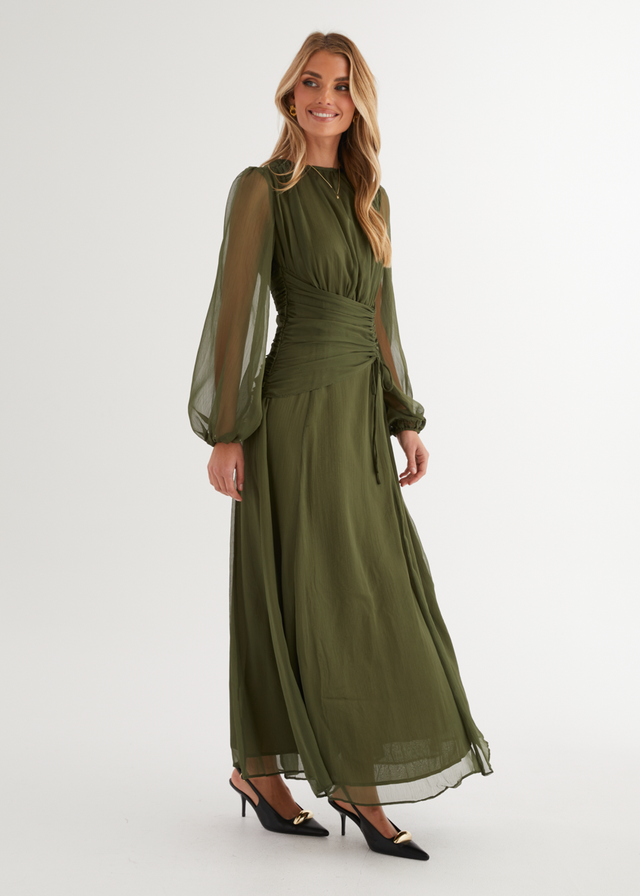 Green Long Sleeve Dresses Gingham & Heels Green Long Sleeve Dresses Gingham & Heels