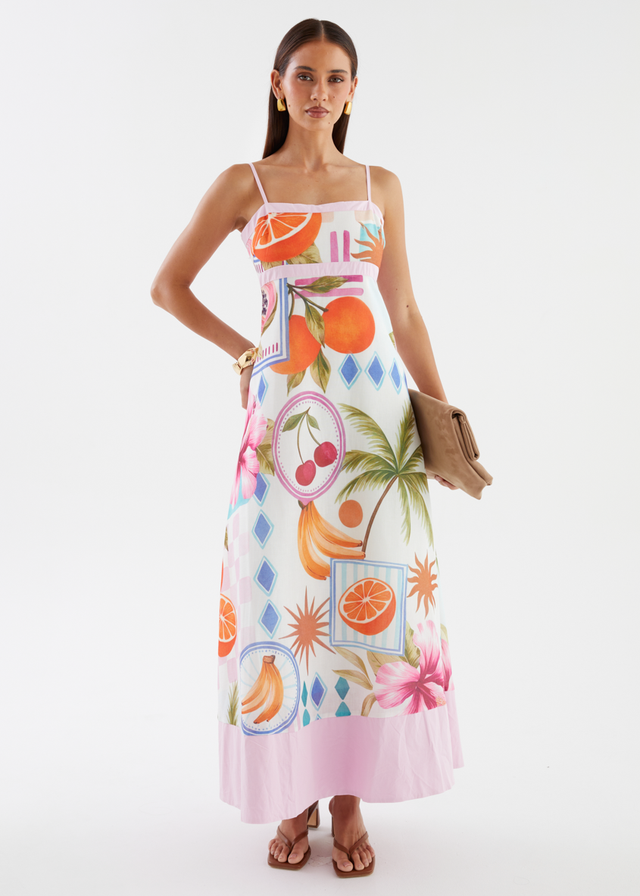 Madalena Maxi Dress - Tropical Pink