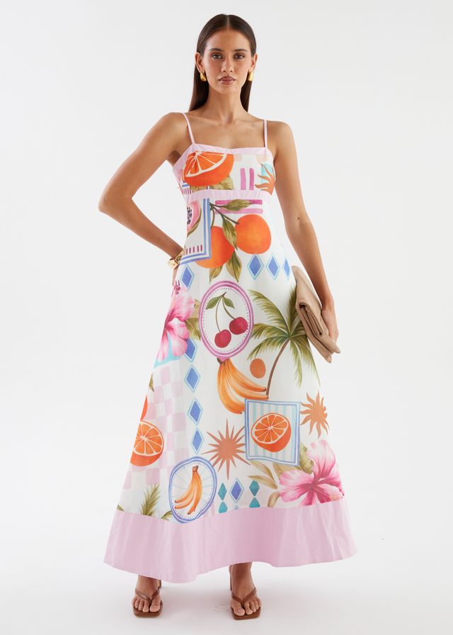 Madalena Maxi Dress - Tropical Pink