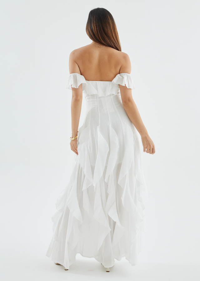 Ilana Off Shoulder Maxi Dress - White