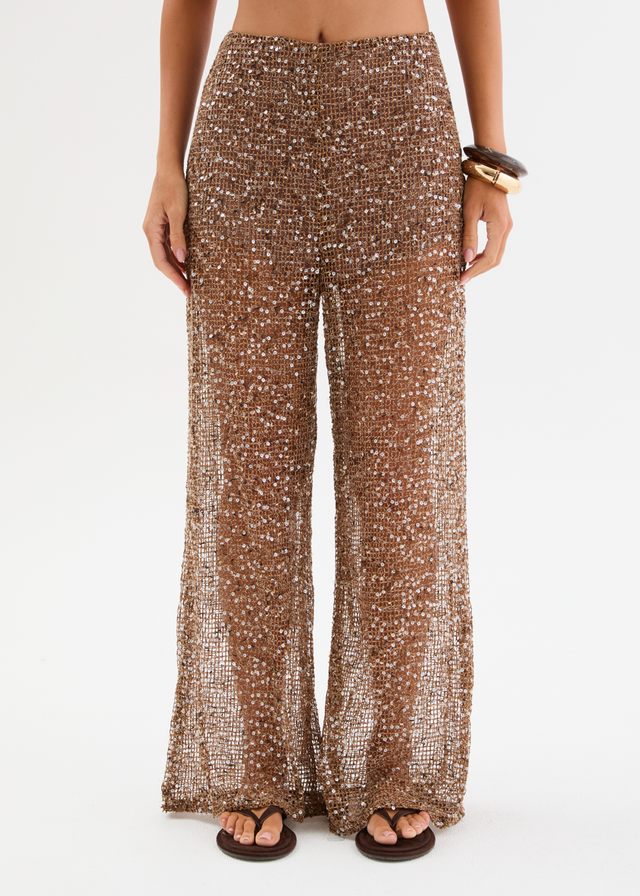 Rosangela Sequin Mesh Set - Mocha