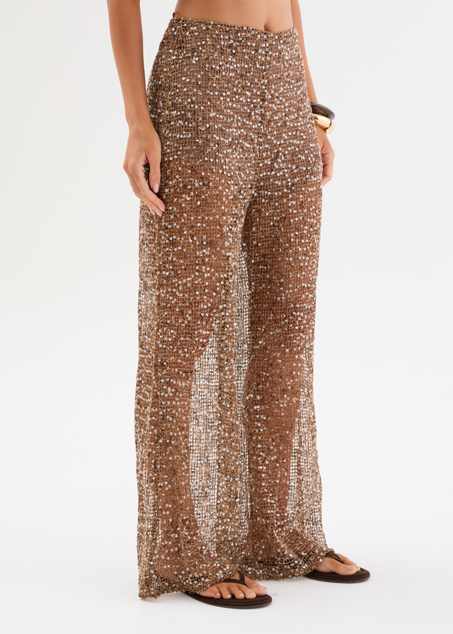 Rosangela Sequin Mesh Set - Mocha