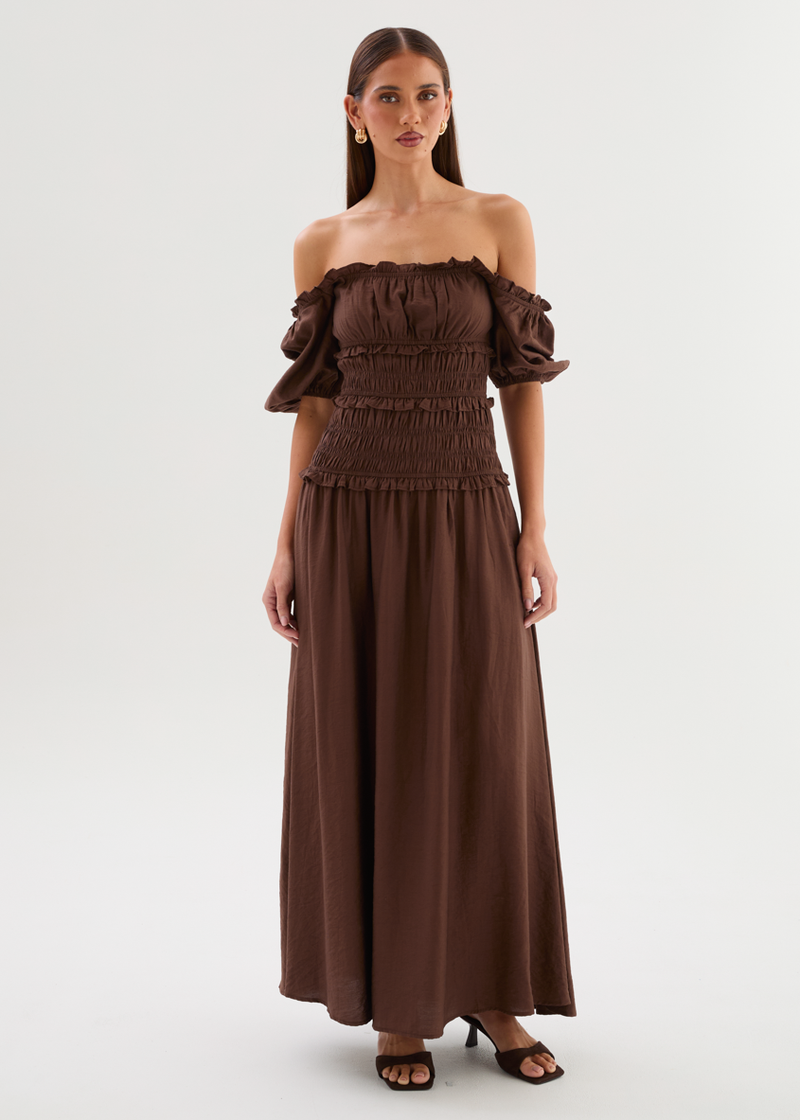 brown a line dress for women Brown Mother of Bride Dresses A-Line V-Neck 3/4 Lace Sleeves Mother of the Bride Dress main image 0