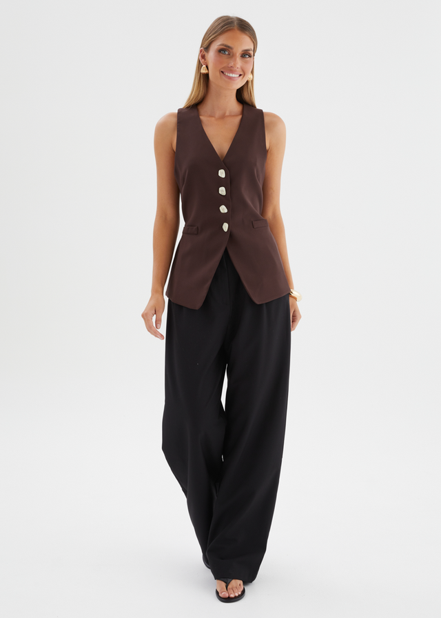 Sloane Vest - Espresso