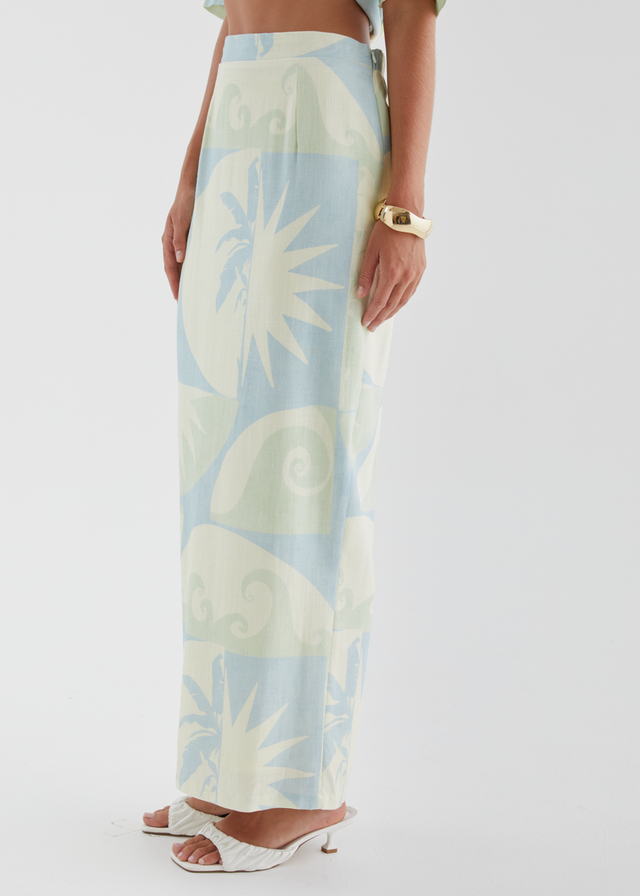 Labyrinth Maxi Skirt - Coastal