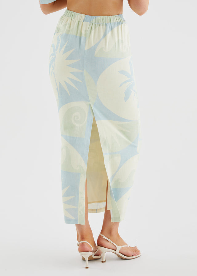 Labyrinth Maxi Skirt - Coastal