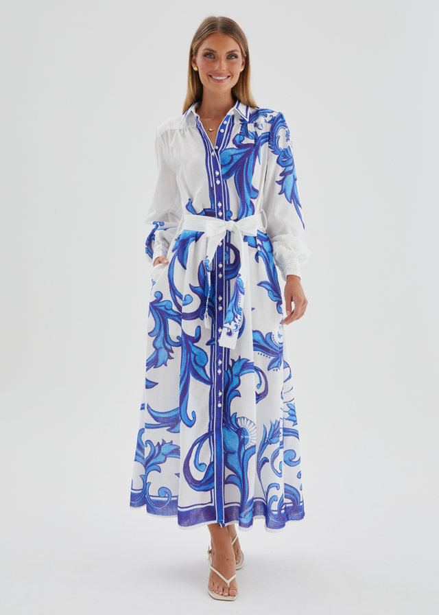 Sage Maxi Dress - Blue Zayna