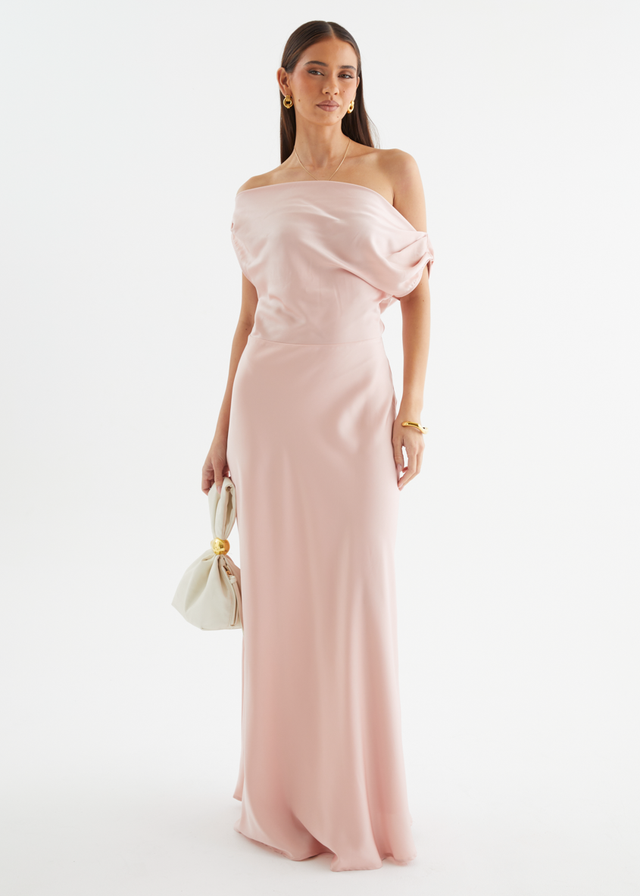 Rae Off Shoulder Maxi Dress - Blush
