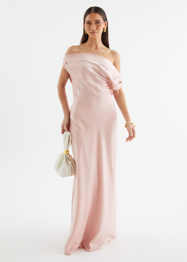 Rae Off Shoulder Maxi Dress - Blush