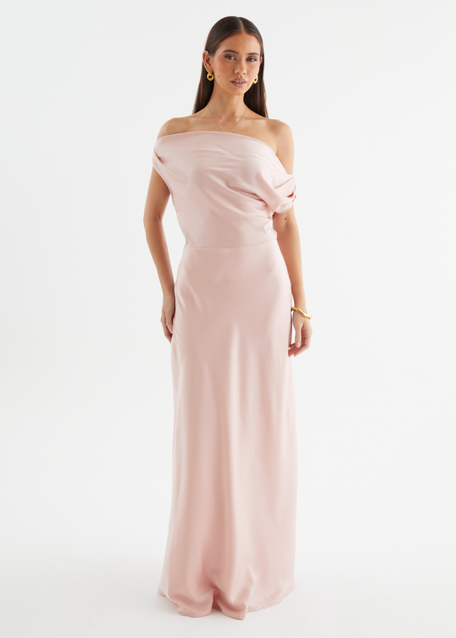 Rae Off Shoulder Maxi Dress - Blush