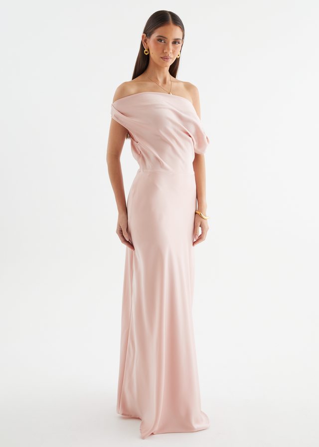 Rae Off Shoulder Maxi Dress - Blush