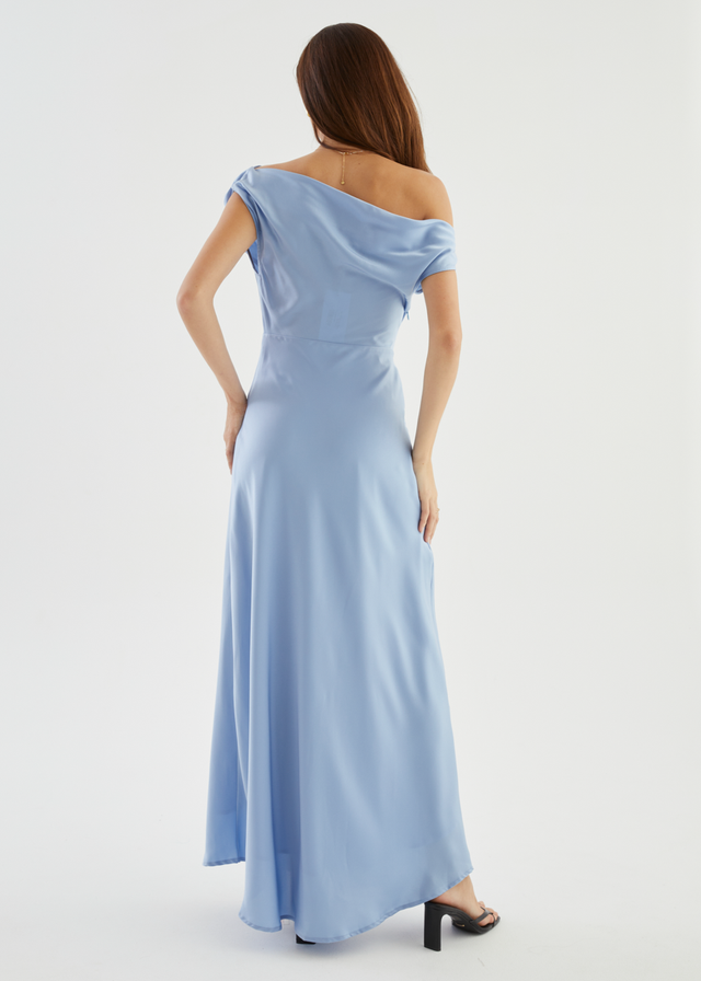 Rae Off Shoulder Maxi Dress - Sky Blue