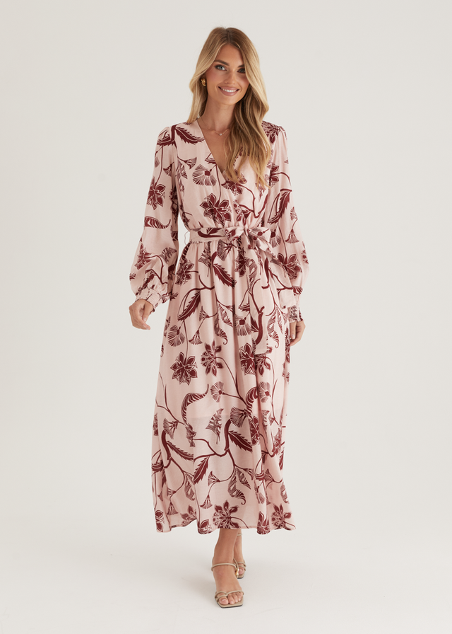 Runaway Maxi Dress Blush Floral