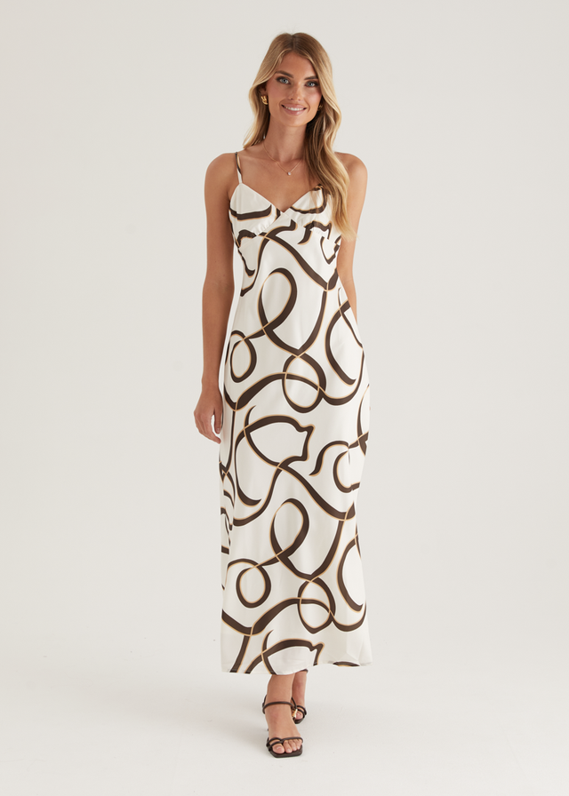 Carla Maxi Dress - Brown Swirl Carla Maxi Dress - Brown Swirl