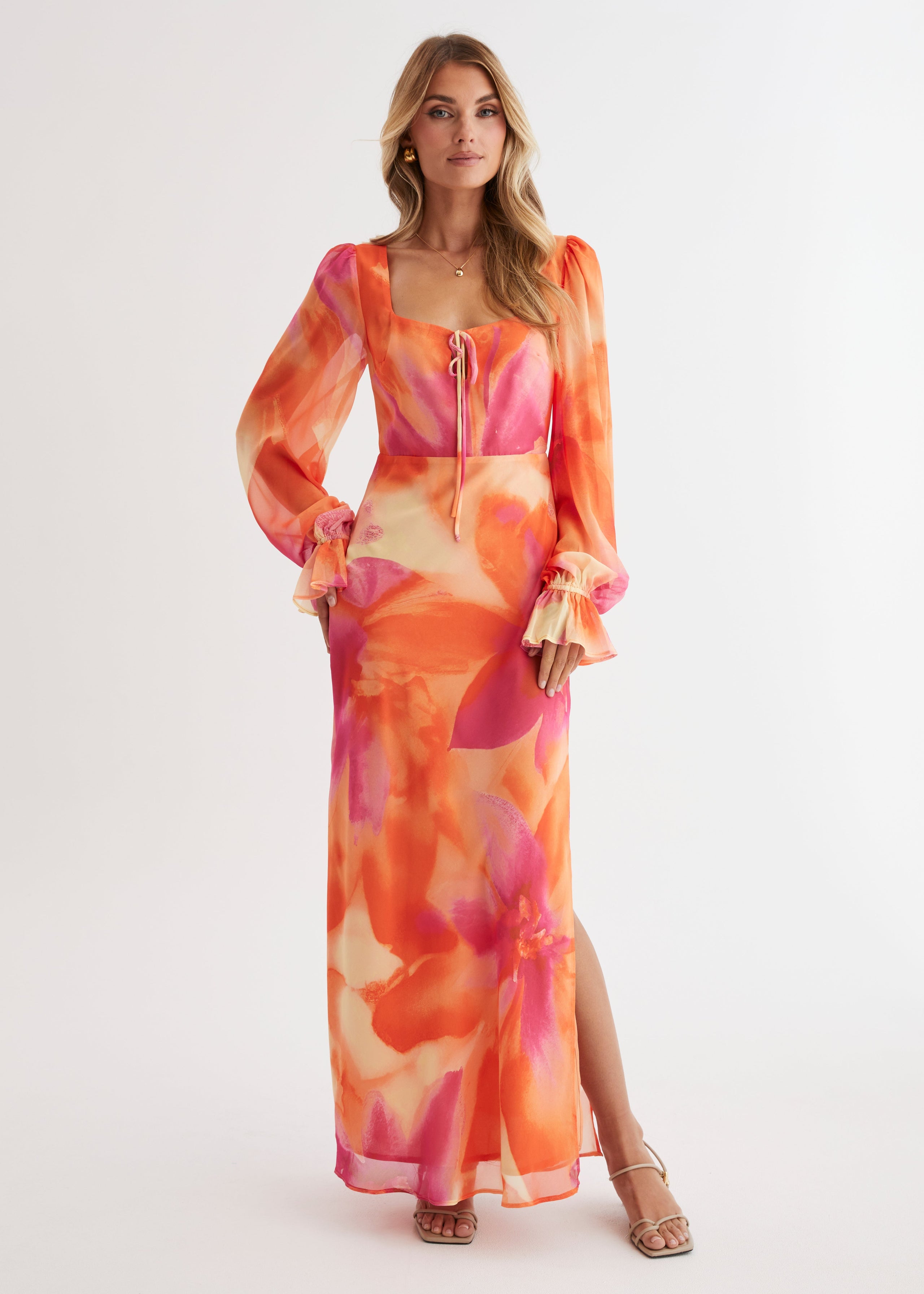 bets are off maxi dress sunset floral Bets Are Off Maxi Dress in Sunset Floral Suitable for sizes 6-10! Dm to book in